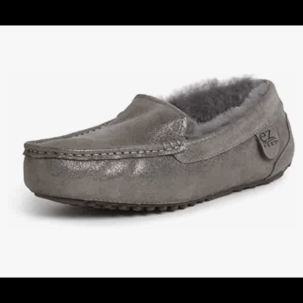Metallic Grey Women’s Moccasin